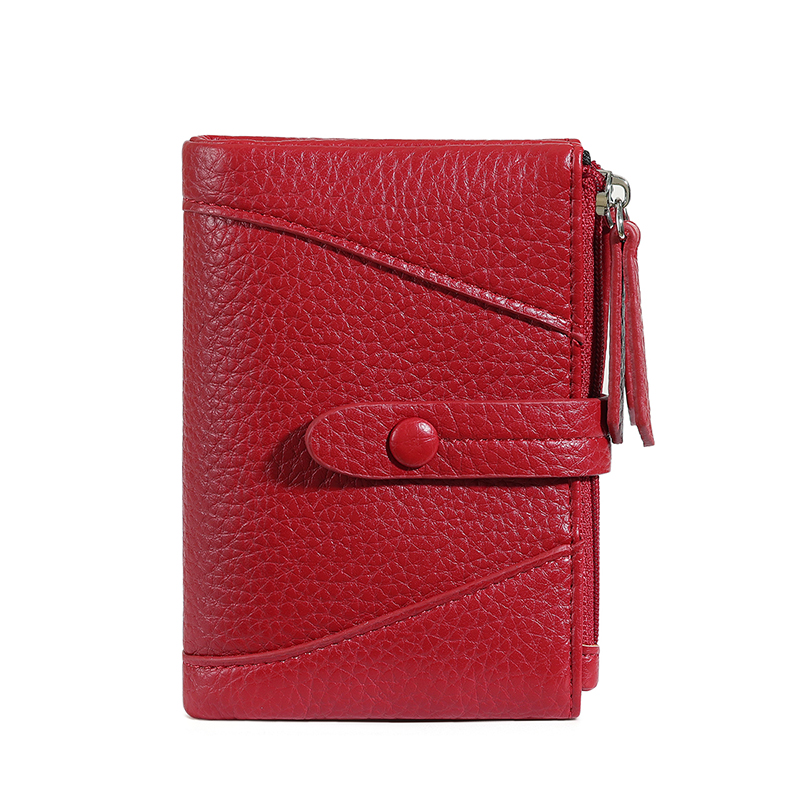 TAOMICMIC Women's Short Wallet Lychee Grain PU Leather Large Capacity For Gift (Y9487)