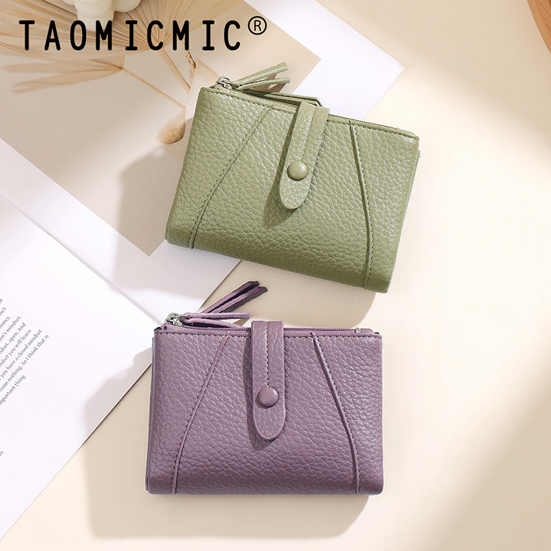 TAOMICMIC Women's Short Wallet Lychee Grain PU Leather Large Capacity For Gift (Y9487) - 图片 8