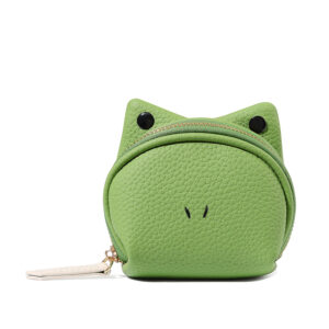 TAOMICMIC Frog Mini Wallet PU Leather Cartoon Shape Compact Storage For Girls Casual Use(Y9507）