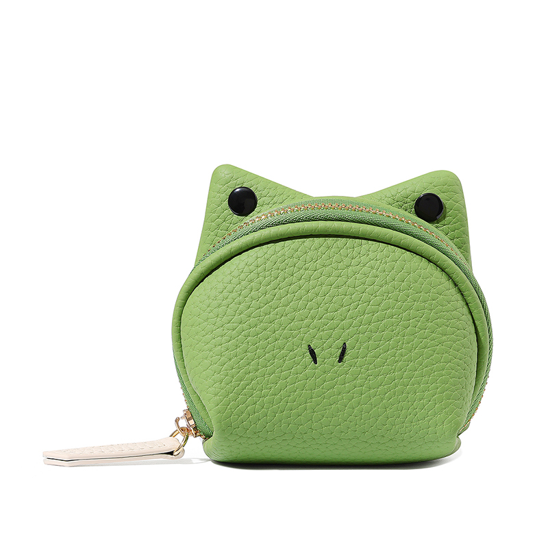 TAOMICMIC Frog Mini Wallet PU Leather Cartoon Shape Compact Storage For Girls Casual Use(Y9507)