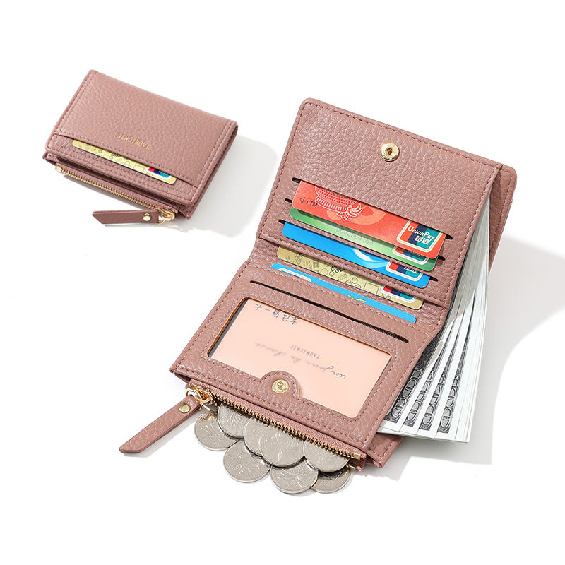 TAOMICMIC Women's Short Wallet Grain PU Leather Zipper Portable For Girls Daily Use(Y9510) - 图片 6