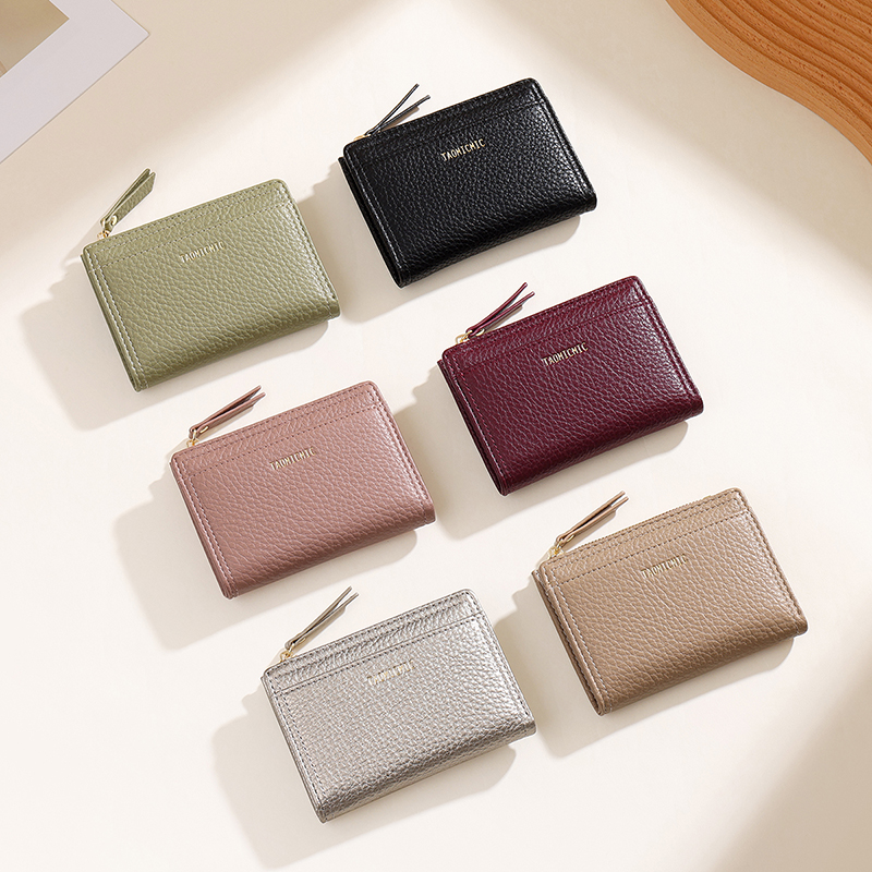 TAOMICMIC Women's Short Wallet Grain PU Leather Zipper Portable For Girls Daily Use(Y9510) - 图片 9