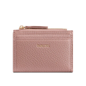 TAOMICMIC Women's Short Wallet Grain PU Leather Zipper Portable For Girls Daily Use(Y9510）