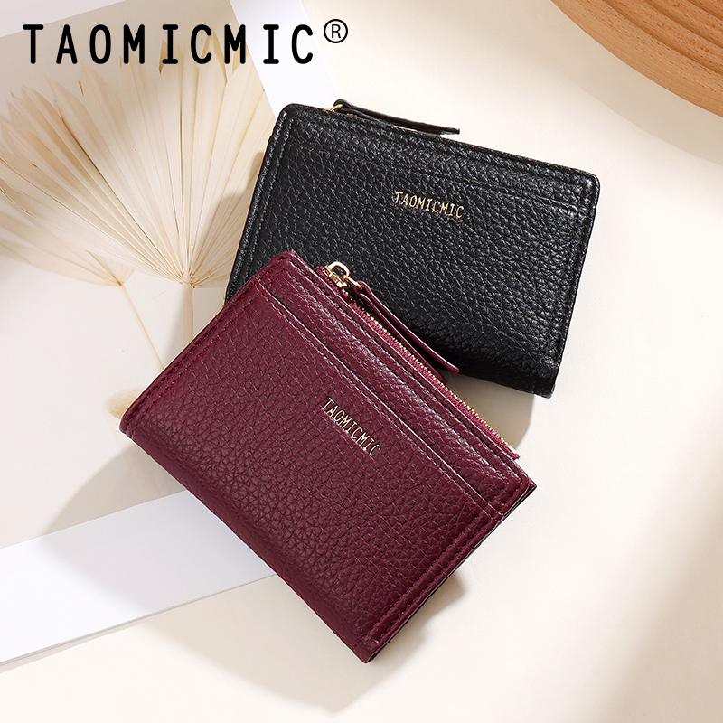 TAOMICMIC Women's Short Wallet Grain PU Leather Zipper Portable For Girls Daily Use(Y9510) - 图片 8