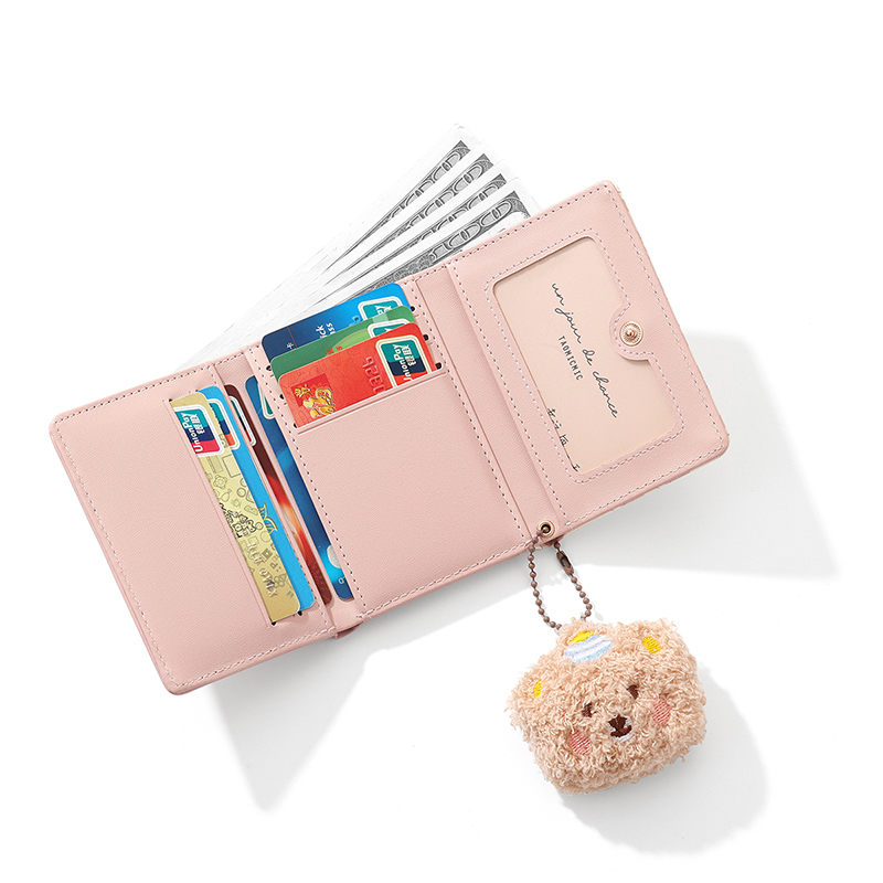 TAOMICMIC Women's PU Leather Wallet Slim Funtional Short Purse for Gift(Y9546) - 图片 5