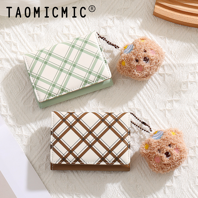 TAOMICMIC Women's PU Leather Wallet Slim Funtional Short Purse for Gift(Y9546) - 图片 6