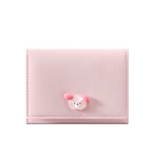 TAOMICMIC Women's PU Leather Wallet With Cute Animal Coin Pocket Slim Short Purse For Daily Gift (Y9579)