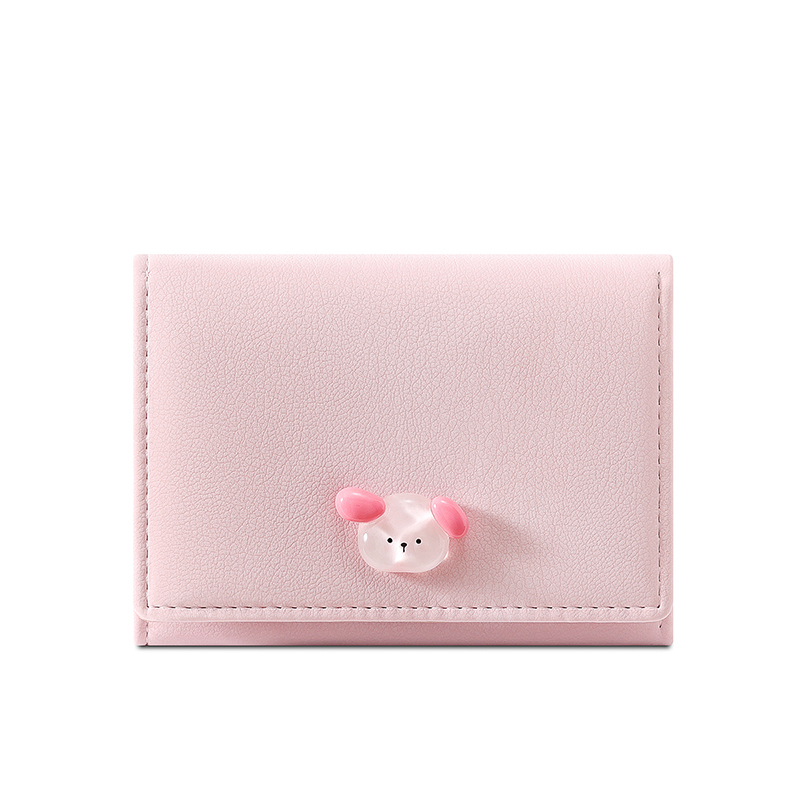 TAOMICMIC Women's PU Leather Wallet With Cute Animal Coin Pocket Slim Short Purse For Daily Gift (Y9579)