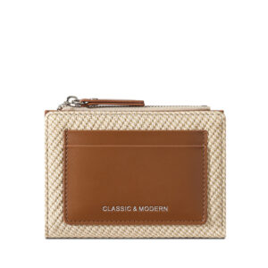 TAOMICMIC Short Bifold Women Wallet Canvas Grain Woven PU Multi Card Slots For Daily (Y9583)