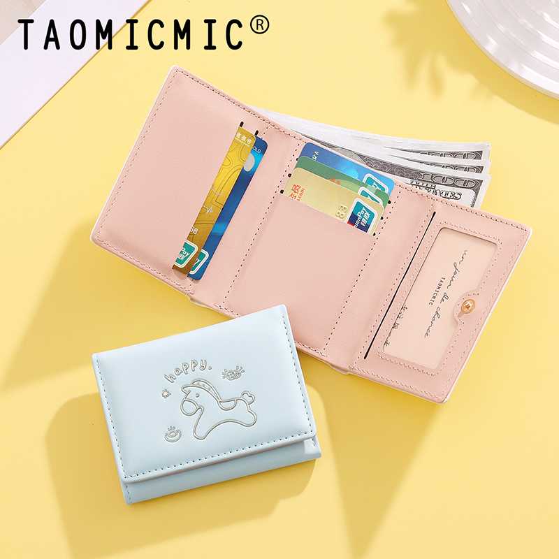 TAOMICMIC Cute Unicorn Women's Wallet PU Light Weight Short Purse for Gift (Y9618) - 图片 4