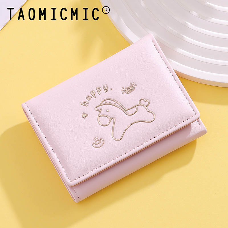 TAOMICMIC Cute Unicorn Women's Wallet PU Light Weight Short Purse for Gift (Y9618) - 图片 7