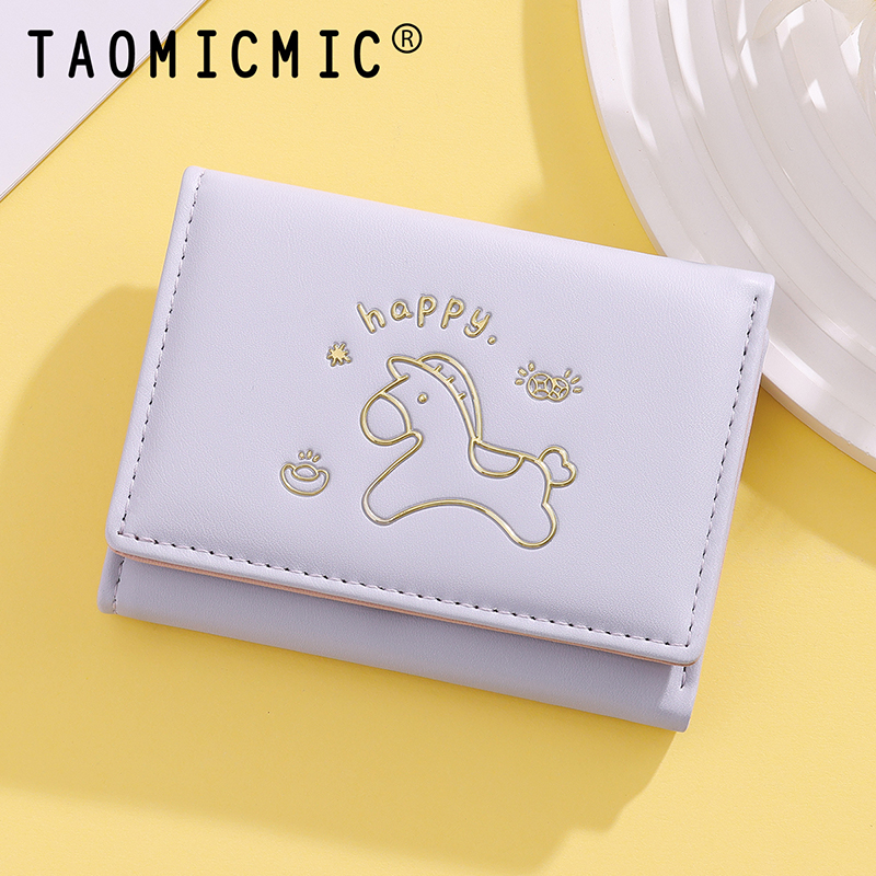 TAOMICMIC Cute Unicorn Women's Wallet PU Light Weight Short Purse for Gift (Y9618) - 图片 8