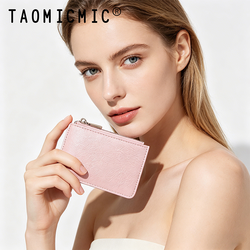 TAOMICMIC Women's Card Holder PU Leather Multi Solid Color Zipper Lightweight For Daily Present(Y9642) - 图片 5
