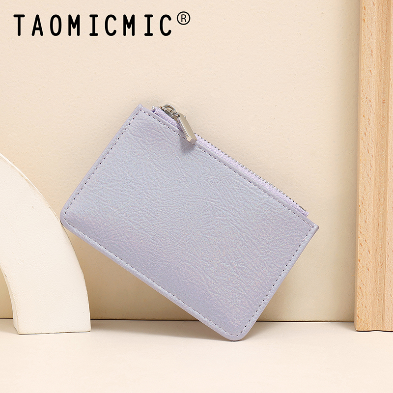 TAOMICMIC Women's Card Holder PU Leather Multi Solid Color Zipper Lightweight For Daily Present(Y9642) - 图片 8