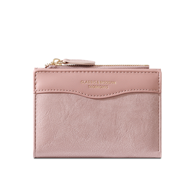 TAOMICMIC Short Bifold Wallet PU Leather Multi Card Slots For Gift (Y9615-A)