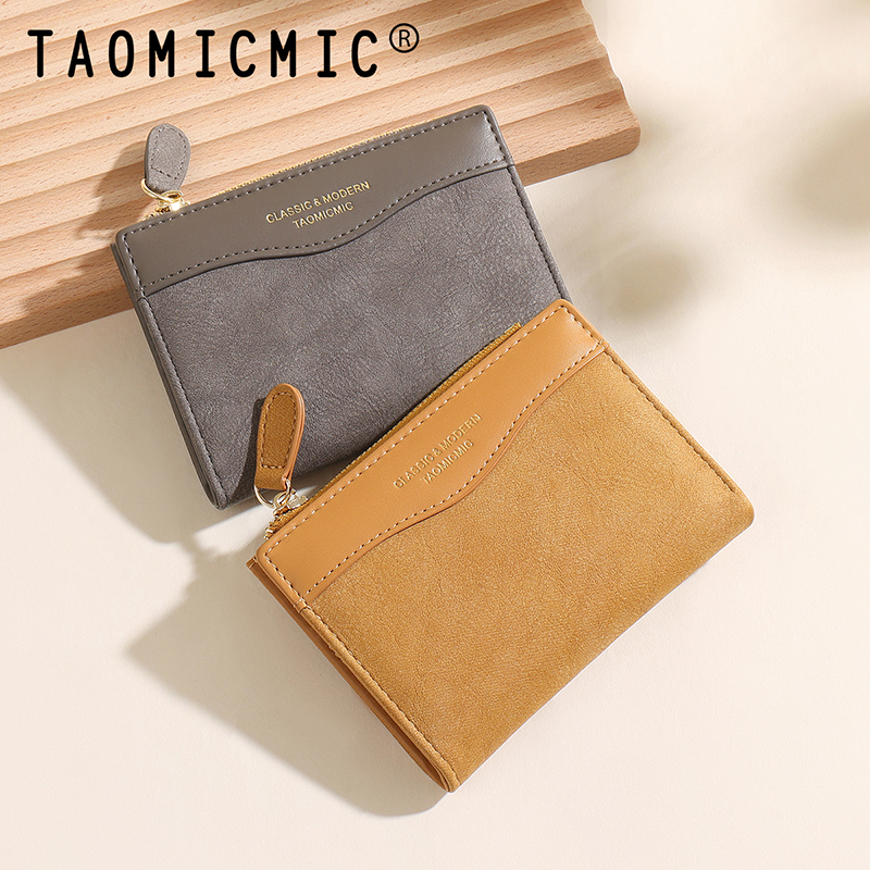 TAOMICMIC Short Bifold Wallet PU Leather Multi Card Slots For Gift (Y9615-A) - 图片 7