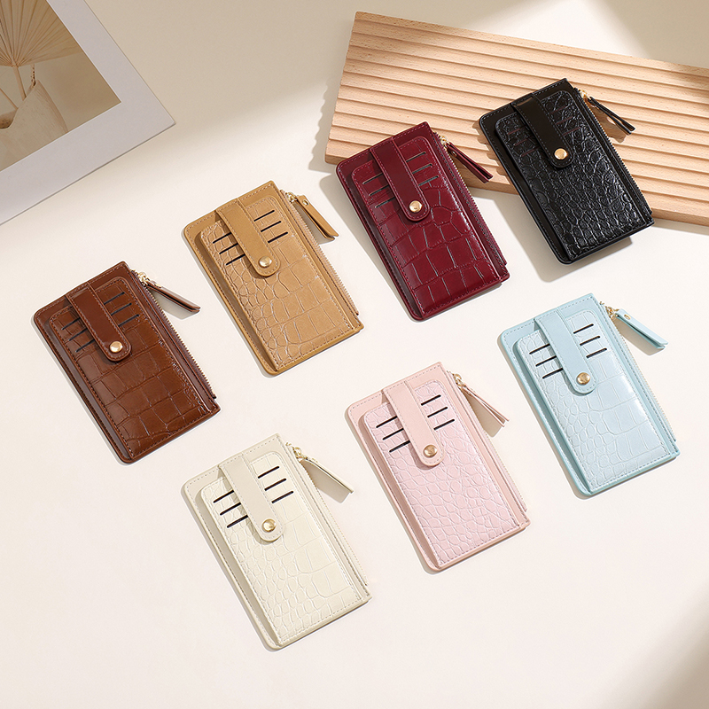 TAOMICMIC Fashion Women PU Leather Bifold Wallet Slim Multi Card Slots Purse Portable ID Card Holder Ladies Folding Coin Purse(Y9503-A) - 图片 5
