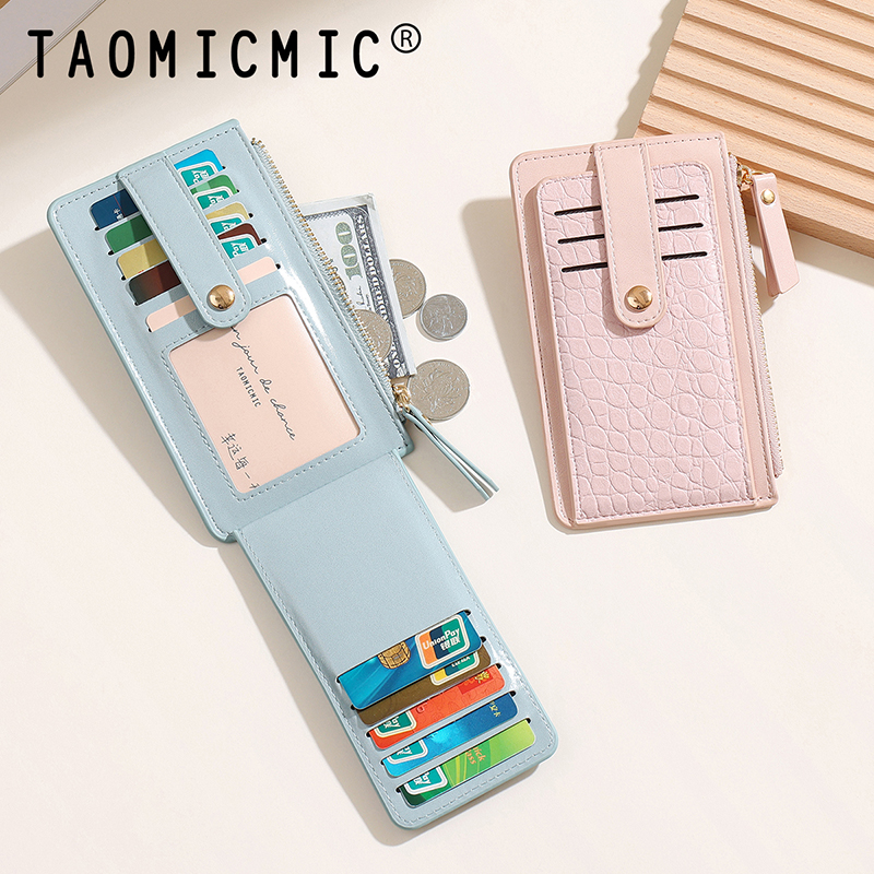 TAOMICMIC Fashion Women PU Leather Bifold Wallet Slim Multi Card Slots Purse Portable ID Card Holder Ladies Folding Coin Purse(Y9503-A) - 图片 8