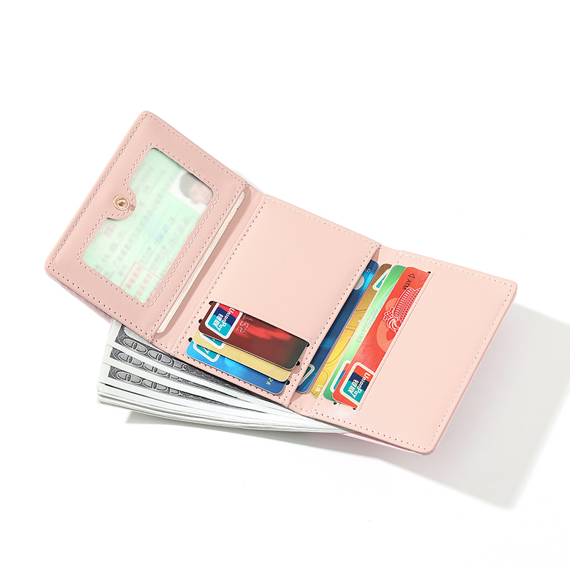 TAOMICMIC Women's Short Wallet PU Leather Embossed Pattern Slim Lightweight For Gift(Y9636) - 图片 3