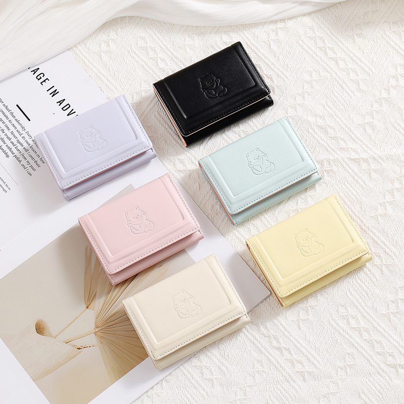 TAOMICMIC Women's Short Wallet PU Leather Embossed Pattern Slim Lightweight For Gift(Y9636) - 图片 4