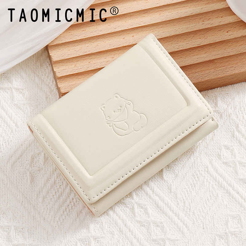 TAOMICMIC Women's Short Wallet PU Leather Embossed Pattern Slim Lightweight For Gift(Y9636) - 图片 7