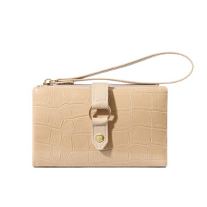TAOMICMIC Women Short Wallet Crocodile Pattern for Multi‑card Slots Wristlet Purse(Y9592)