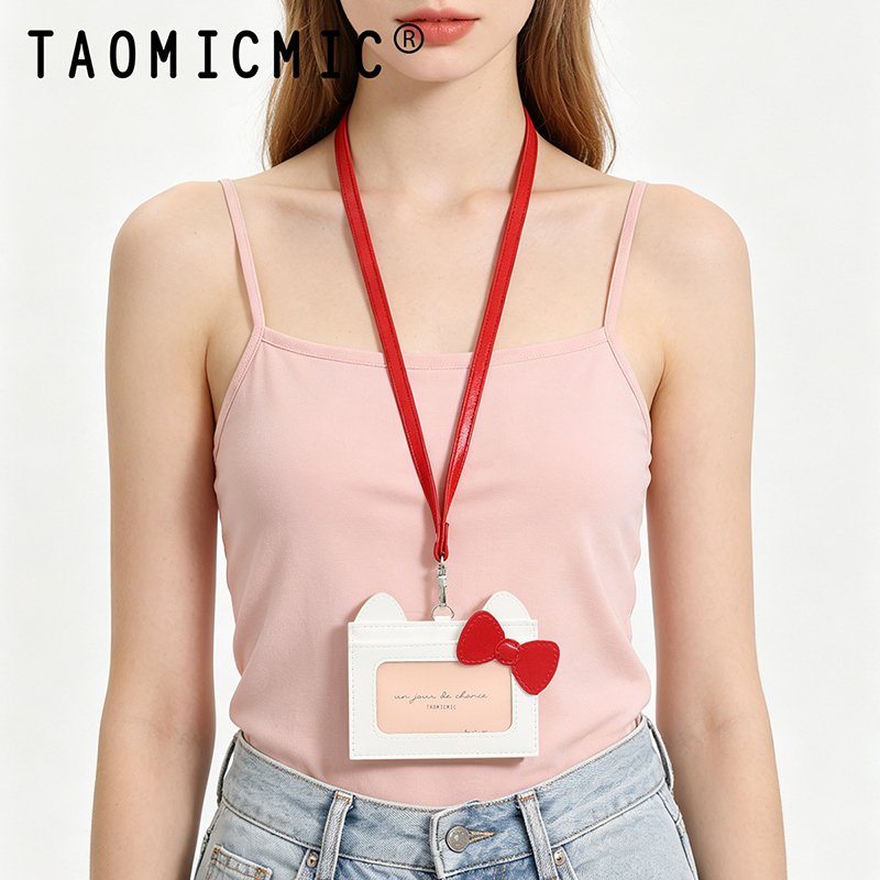 TAOMICMIC Women Short Neck Strap Card Holder Design For Multi Card Slots Coin Purse(Y9632) - 图片 2