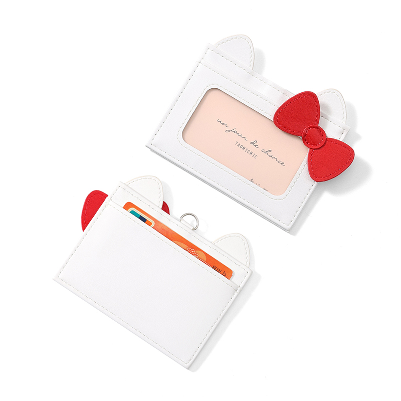 TAOMICMIC Women Short Neck Strap Card Holder Design For Multi Card Slots Coin Purse(Y9632) - 图片 3