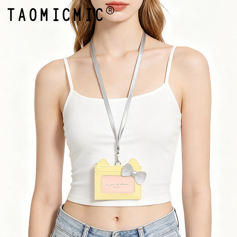 TAOMICMIC Women Short Neck Strap Card Holder Design For Multi Card Slots Coin Purse(Y9632) - 图片 7