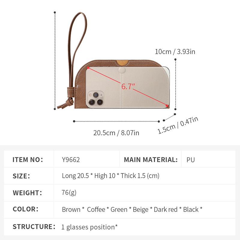 TAOMICMIC Women Adjustable Eyeglass Case with Large Capacity For Wholesale Available Hot Selling(Y9662) - 图片 5